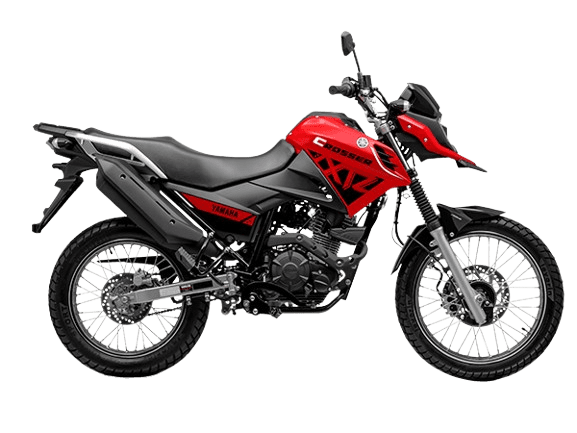 Yamaha XTZ Crosser 150 vermelha vista de perfil